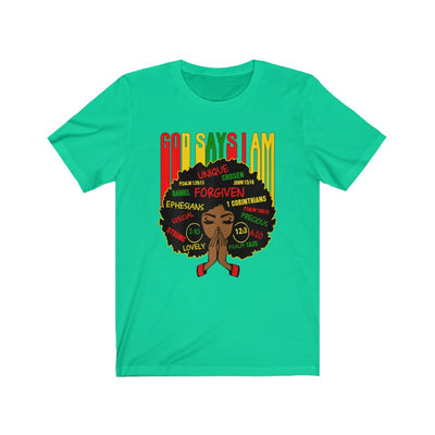 "GOD SAYS I AM" Afro Tee