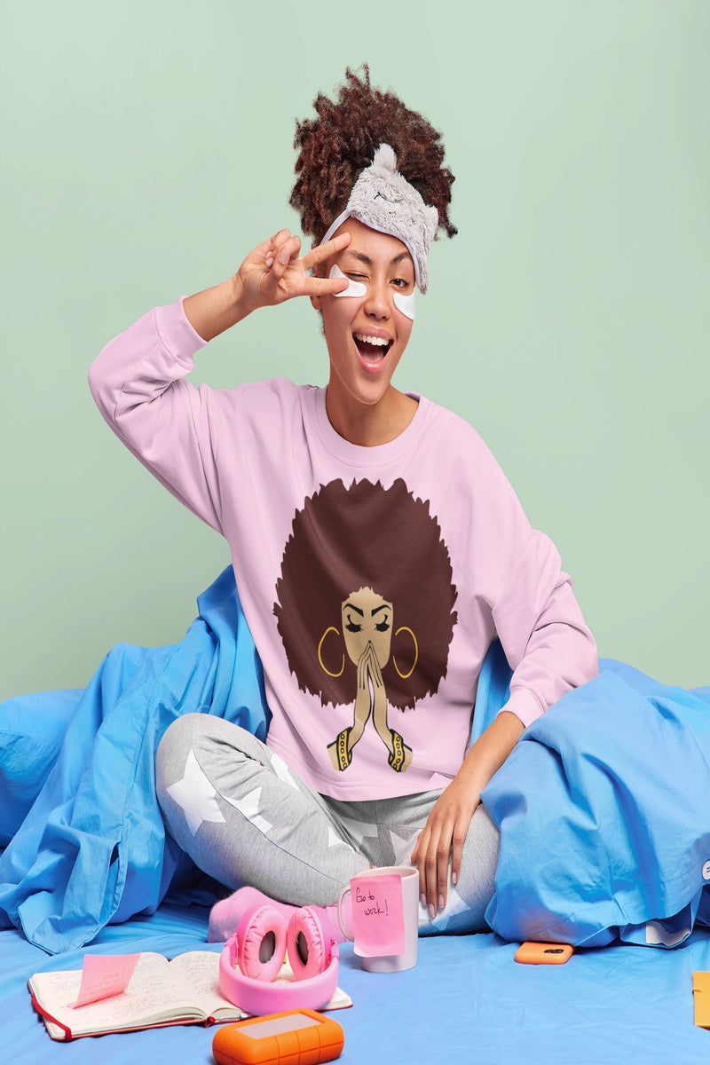 "PEACEFUL" Afro Pullover