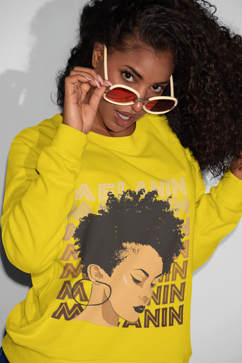 "MELANIN" Afro Pullover
