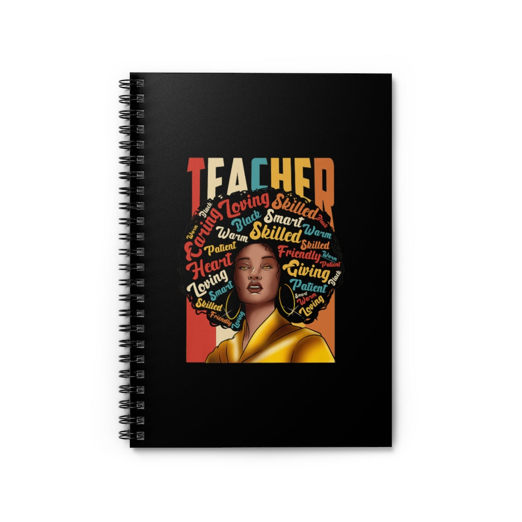 Afro Teacher Spiral Notebook