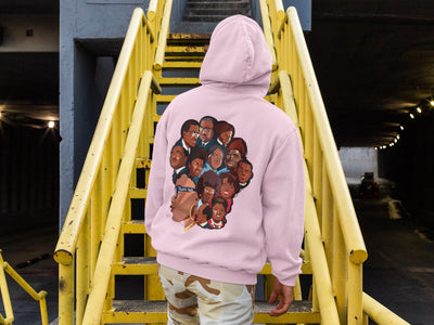 "Abstract Malcolm X" LEGENDS Hoodie(LIGHT PINK)