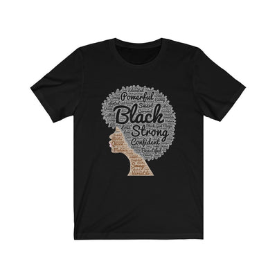 "BLACK & STRONG" Afro Tee