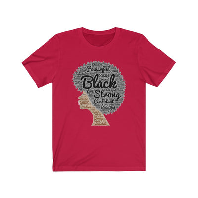 "BLACK & STRONG" Afro Tee