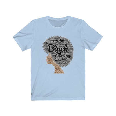 "BLACK & STRONG" Afro Tee