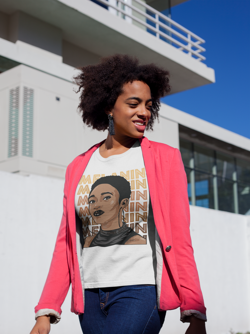 "CUTE MELANIN" Afro Tee