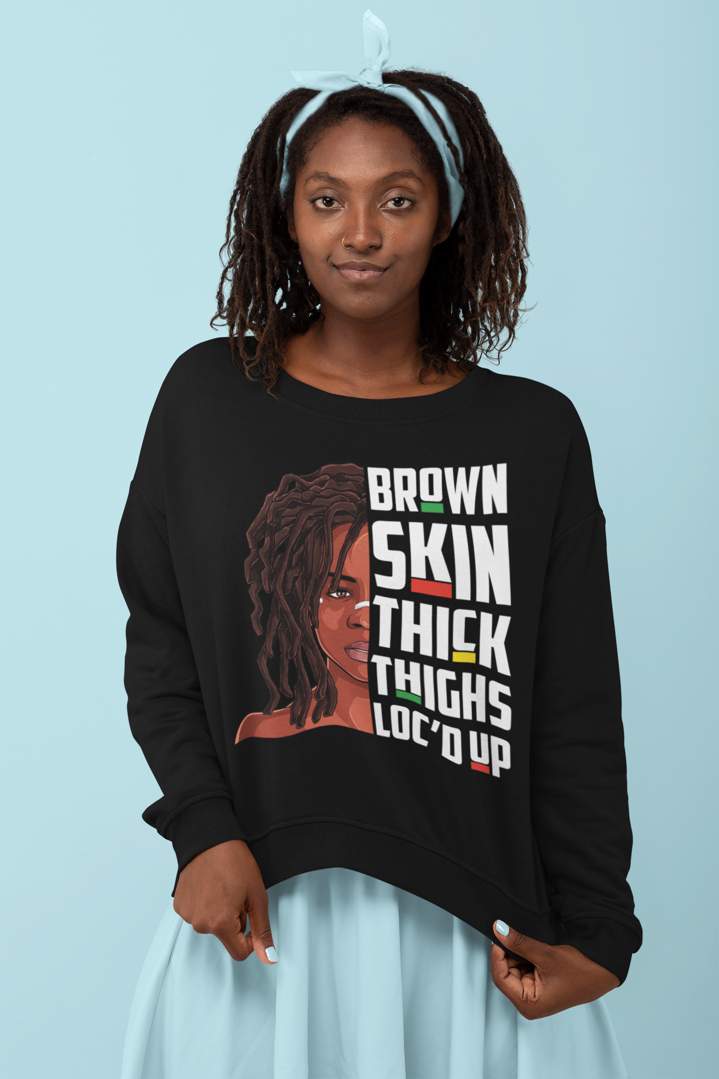 "BROWN & THICK" Afro Fleece Pullover