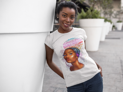 "BLACK & GORGEOUS" Afro Tee