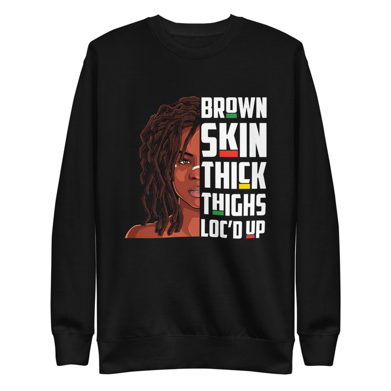 "BROWN & THICK" Afro Fleece Pullover