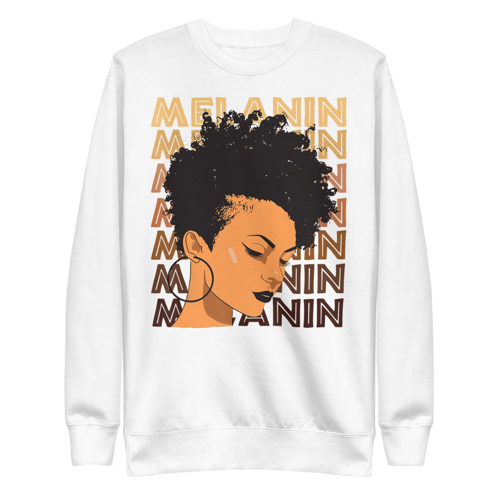 "MELANIN QUEEN" Afro Fleece Pullover